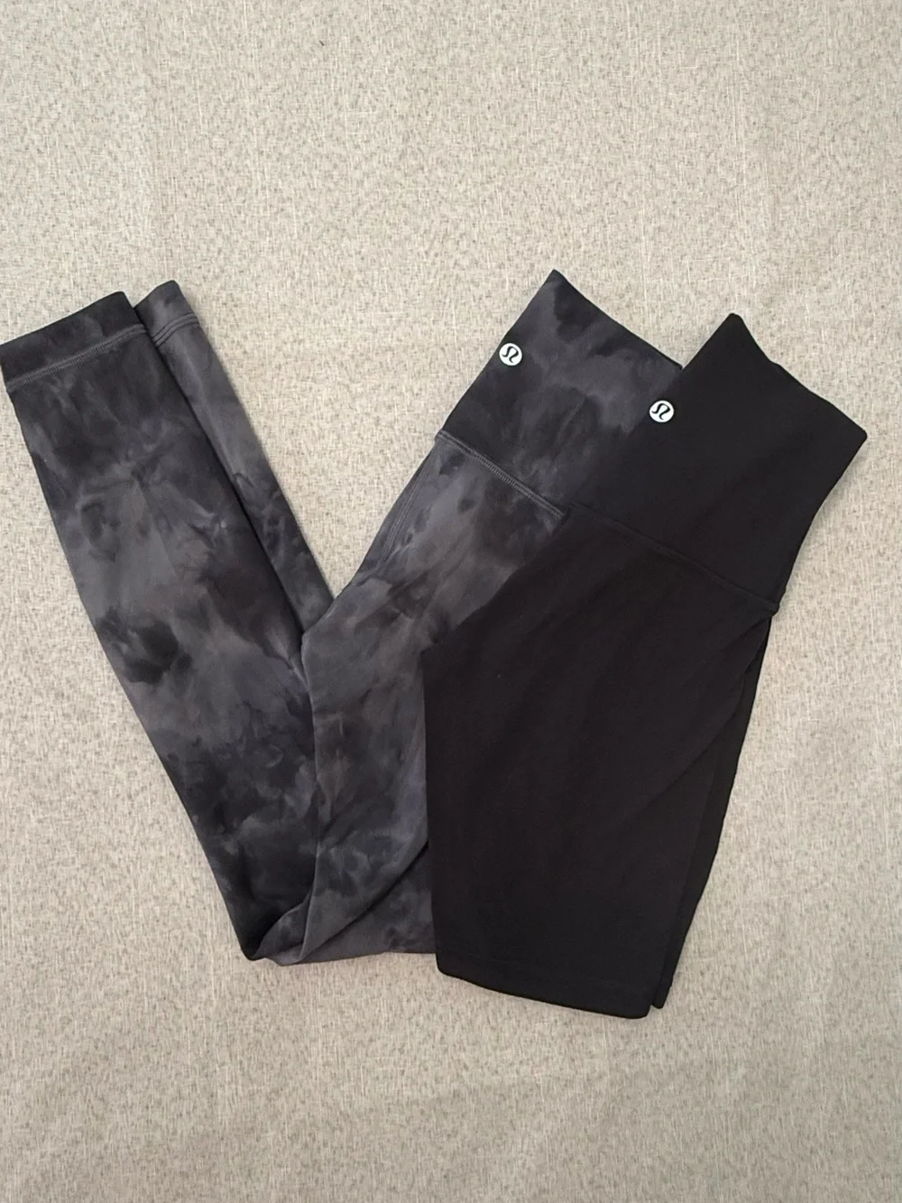 Lululemon Bundle: Size 0 Align Biker Shorts & Wunder Train Diamond Dye Leggings